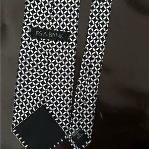Jos. A. Bank Navy and White Patterned Tie